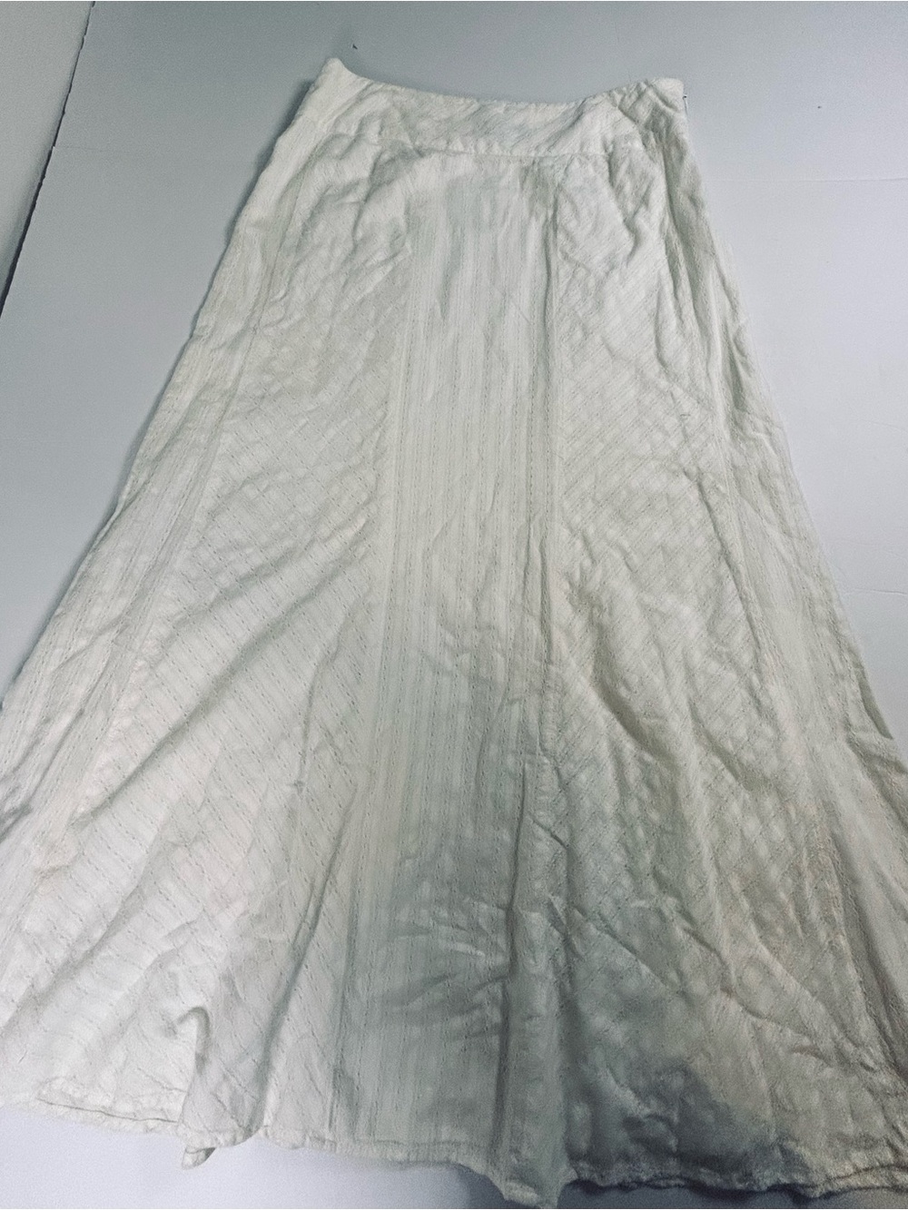 Talbots Ivory Textured Maxi Skirt